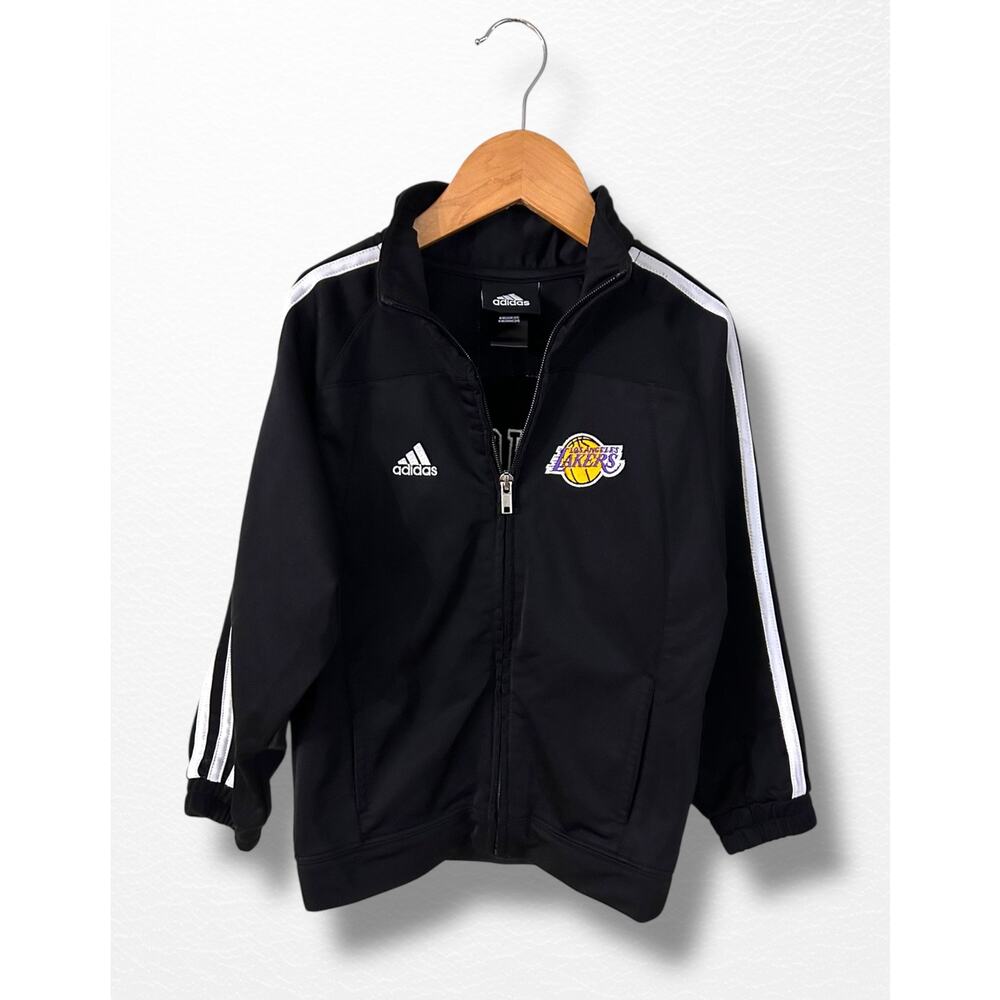 Adidas LA Lakers Youth 3-Stripe Track Jacket, Size 5/6 - Picture 4 of 9